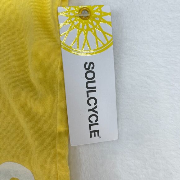 Soul Cycle Sleeveless T Shirt Womens Size XXL Yellow Workout Running Cyling - Picture 4 of 8